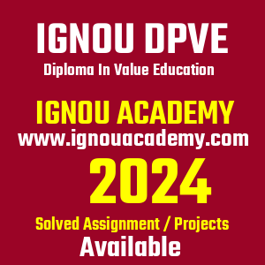 IGNOU DPVE SOLVED ASSIGNMENT 2024